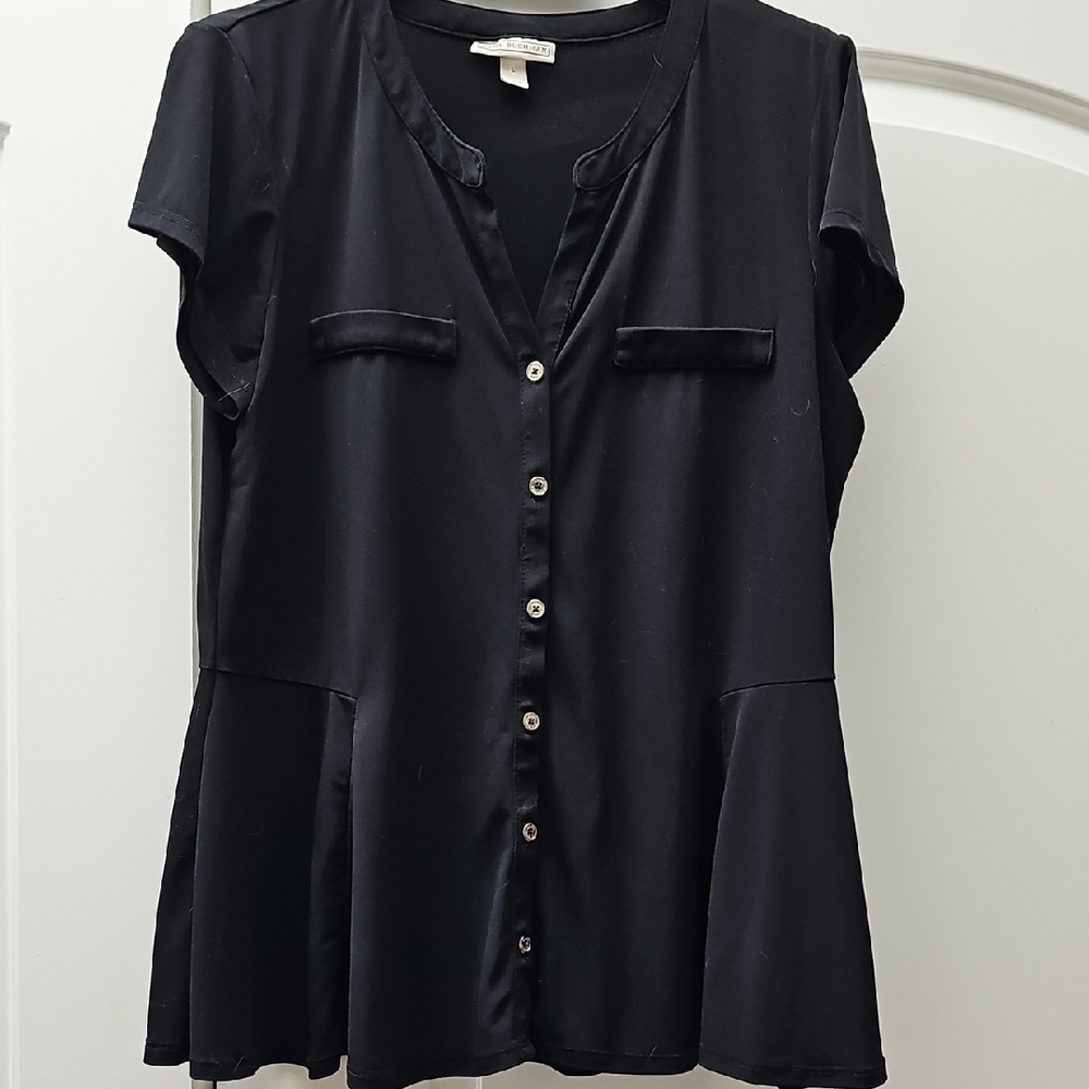Dana Buckman Elegant Black Button-Up Women's Top